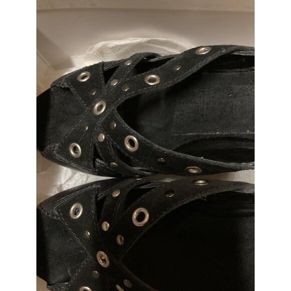 Calvin Klein Black Suede Women's Platform Sandals Size 6.5M New In Box - Picture 3 of 6